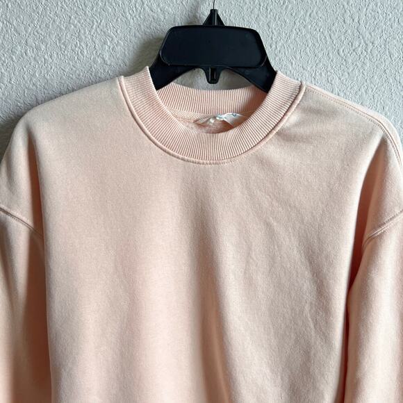 Primark Peach Fleece Pullover Sweatshirt Women's XS Oversized Soft Cozy Normcore - Picture 2 of 5